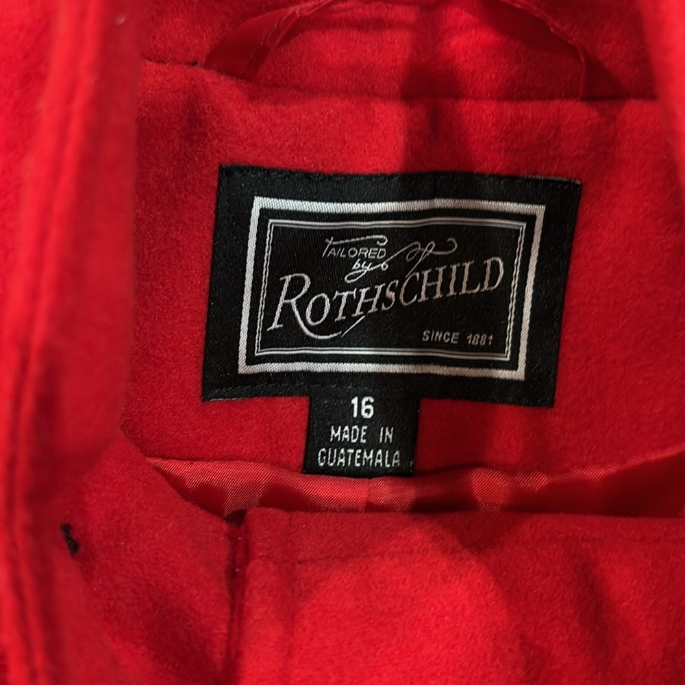 Excellent condition Rothschild Ruffle Coat size 16 - Picture 2 of 2